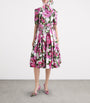 Dolce & Gabbana Multi Floral Print Midi Shirt Dress
