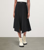 LOEWE Black Wool-Blend Asymmetric Skirt