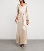 Eleventy Beige Silk Long-Sleeve Maxi Dress