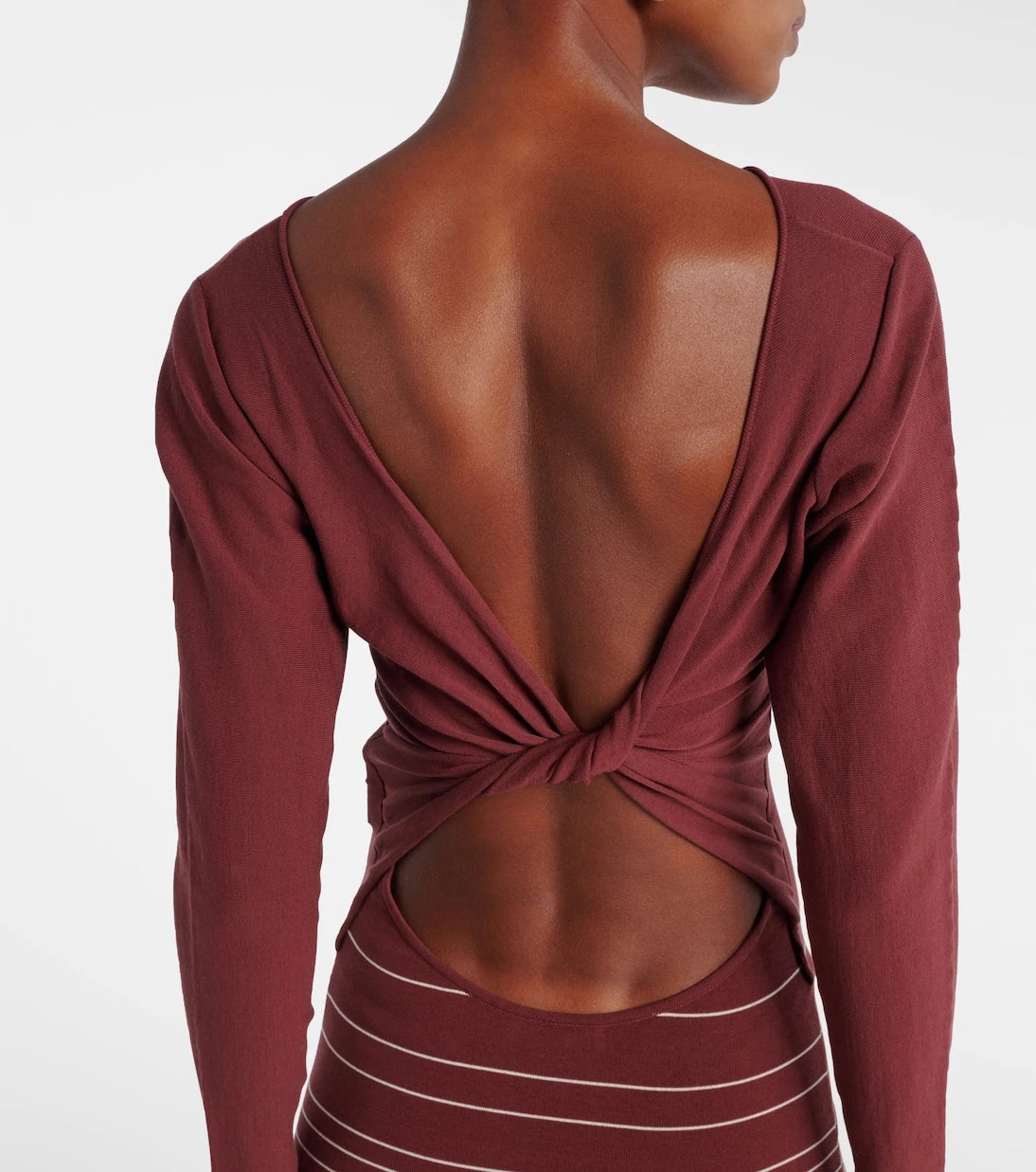 Faithfull - فستان ماكسي إيدون مخطط من مزيج القطن
