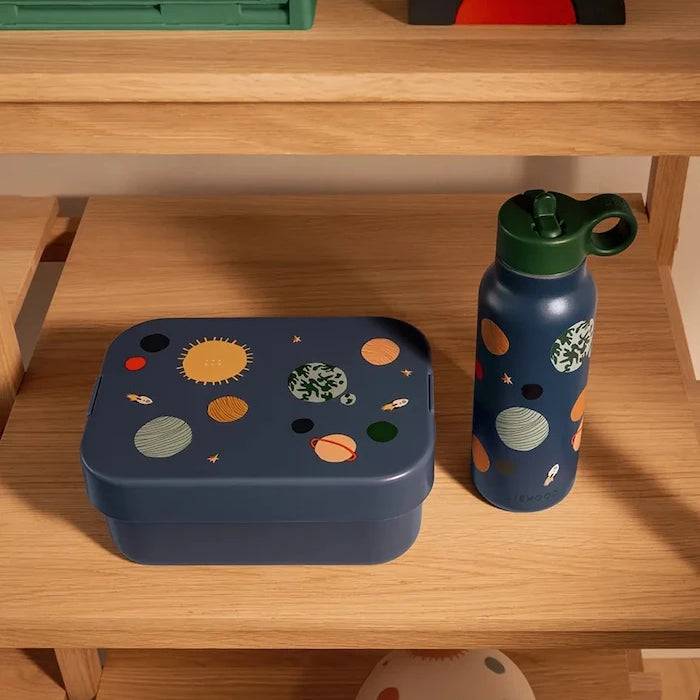 Çocuklar için öğle yemeği kutusu ve şişe Liewood Chelsey Printed Lunchbox Set