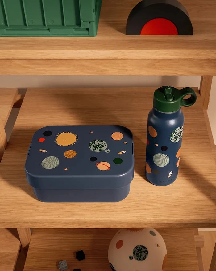 Çocuklar için öğle yemeği kutusu ve şişe Liewood Chelsey Printed Lunchbox Set