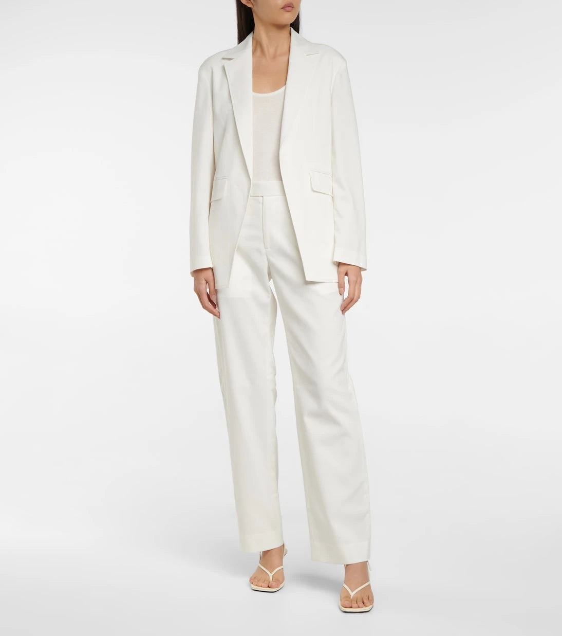 Deveaux New York - Cleo high-rise straight pants