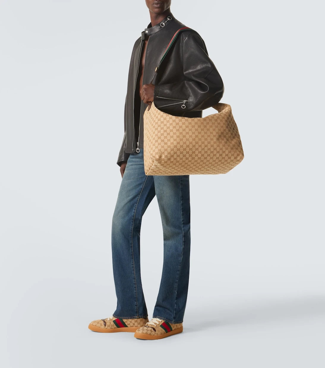 Gucci - حذاء سنيكرز سكرينر GG كانفاس