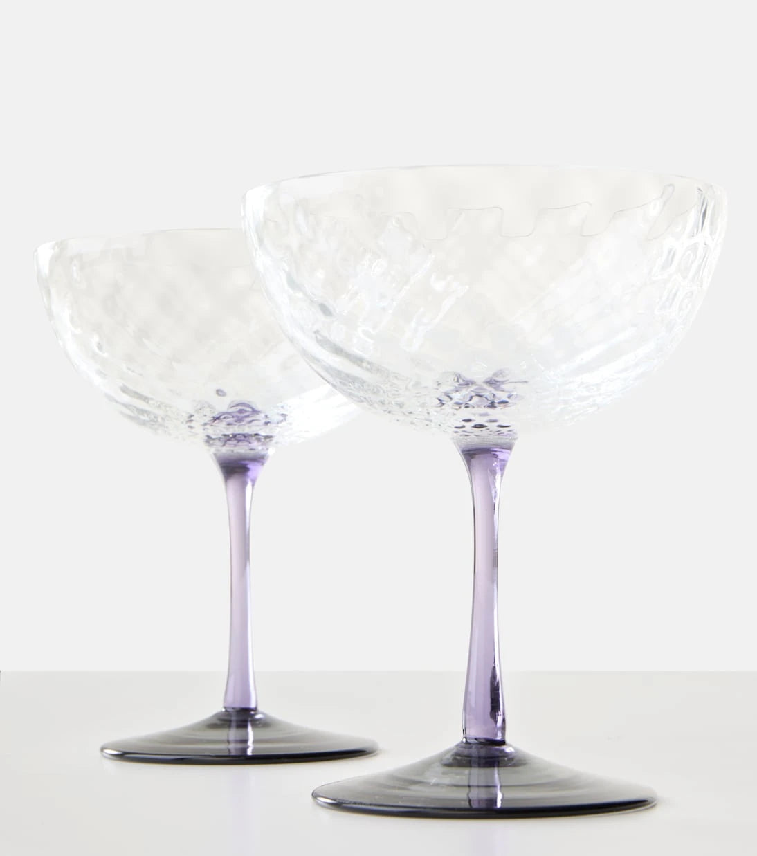 NasonMoretti - Set of 2 glass champagne bowls