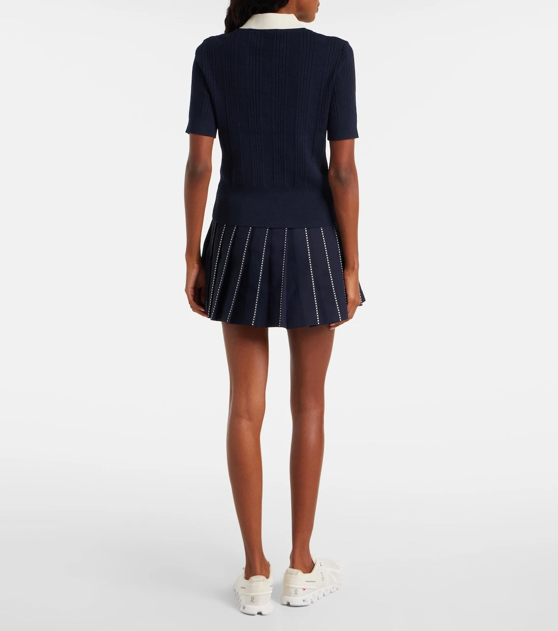 Tory Burch - Cotton pointelle polo shirt