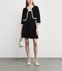 Maje Black Knitted Cardigan-Overlay Mini Dress