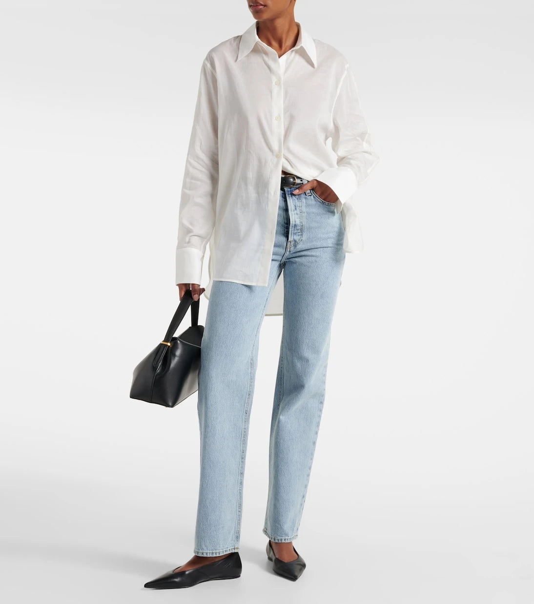 Toteme - Oversized cotton-blend shirt