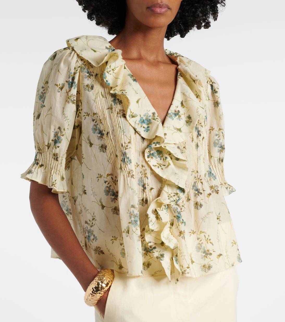Dôen - Henri floral cotton voile top