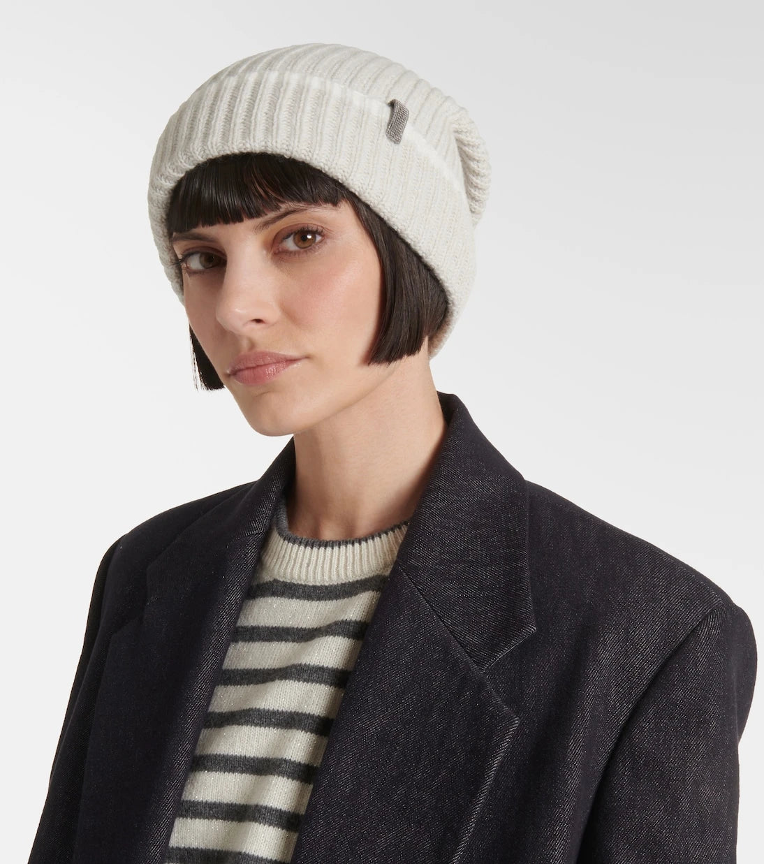 Brunello Cucinelli - Monili embellished cashmere beanie