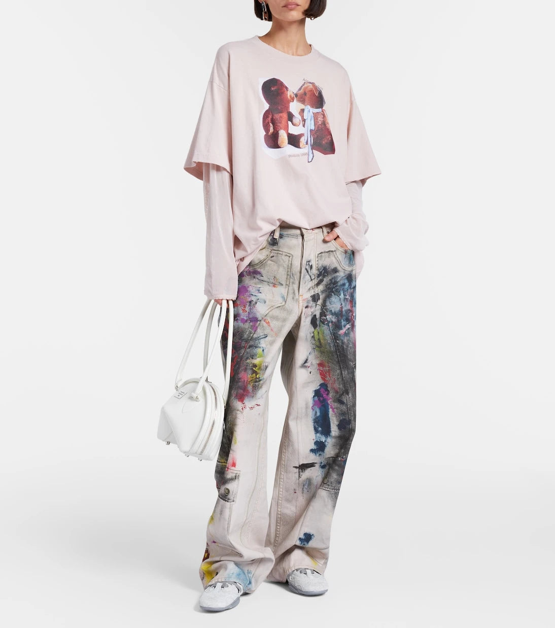 Acne Studios - جينز واسع الساق بتصميم الترومبلوي "1981"