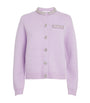 Self-Portrait Purple Crystal-Embellished Cardigan