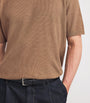 Brown Linen-Cotton T-Shirt