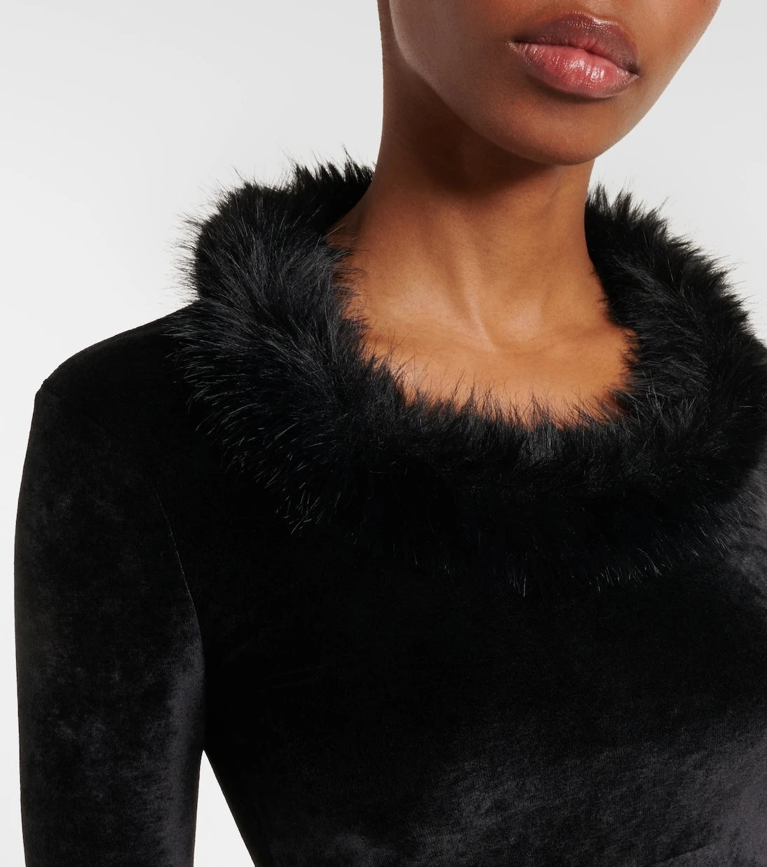 Balenciaga - Faux-fur trimmed top