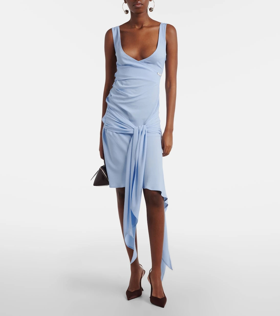 The Attico - Draped crêpe minidress