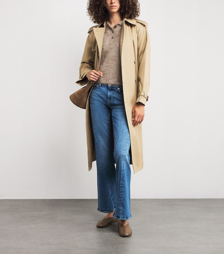 7 For All Mankind Blue Dojo Tailorless Flared Jeans