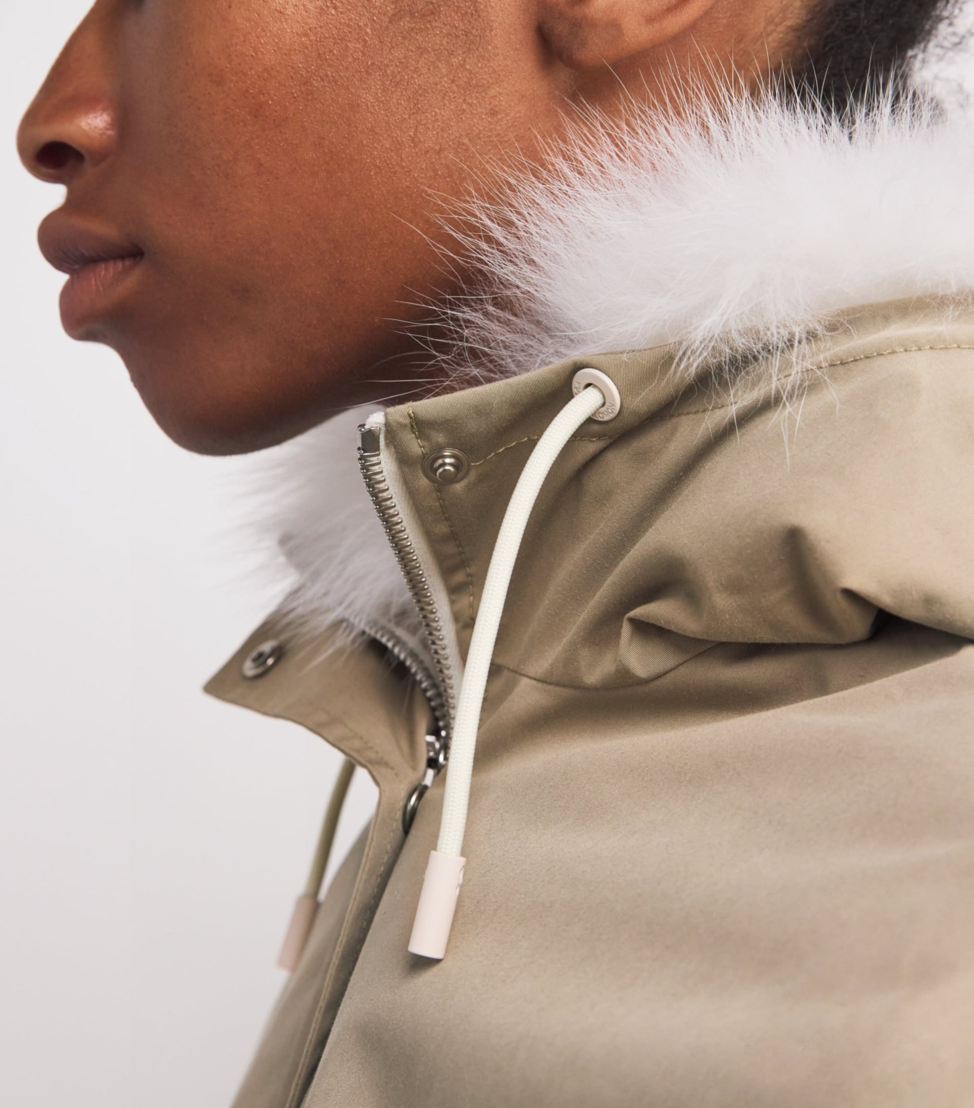 Yves Salomon Yellow Waterproof Fur-Trim Parka Coat