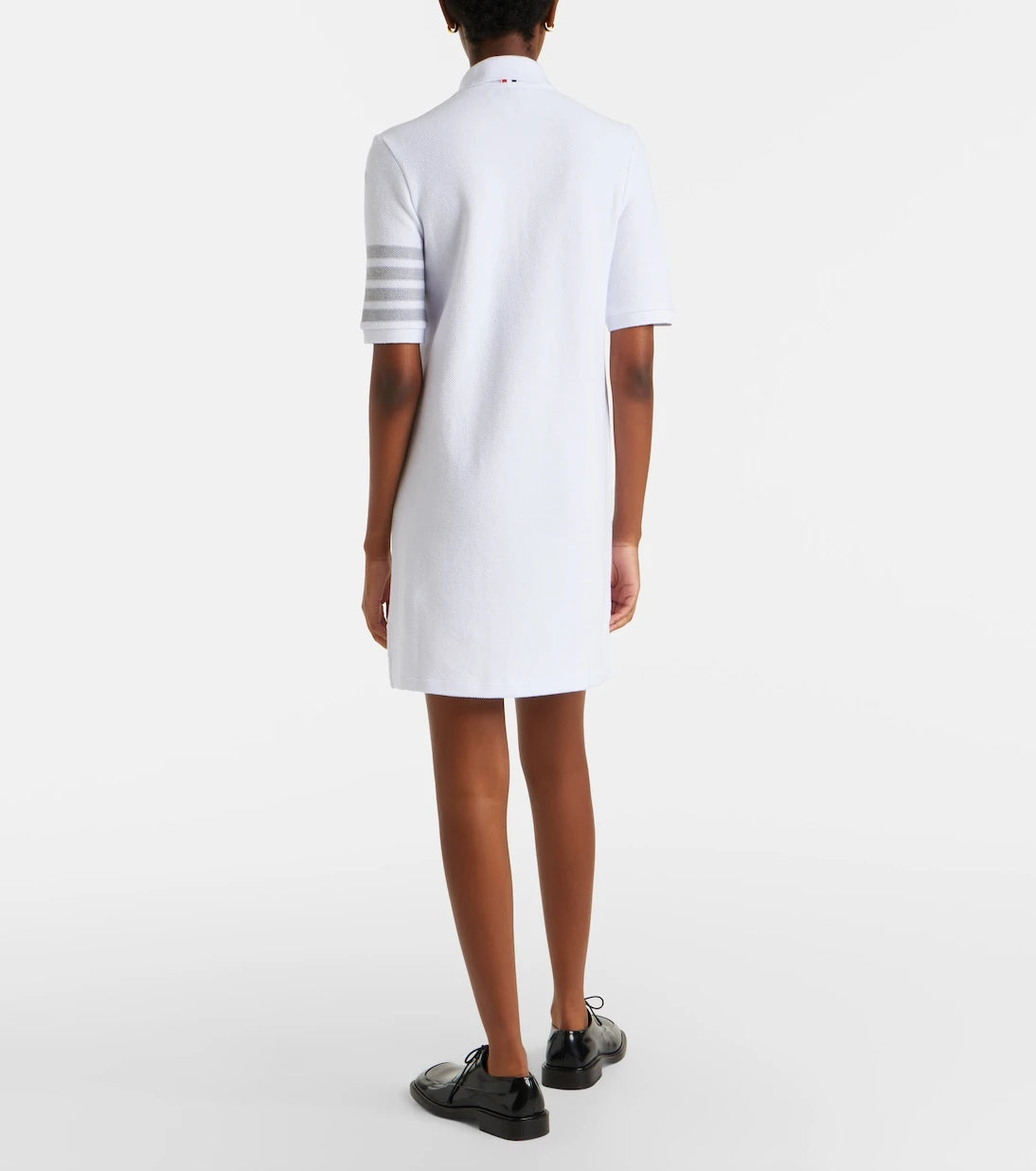 Thom Browne - 4-Bar cotton piqué polo dress