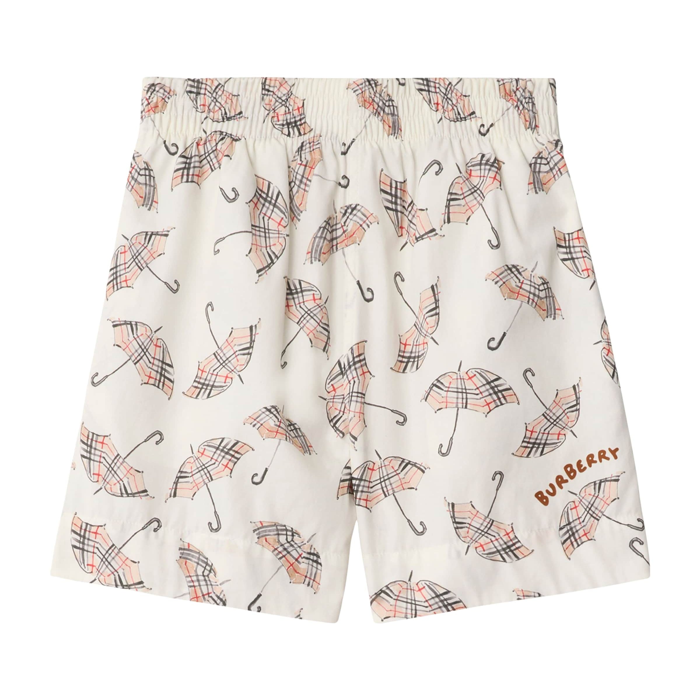 Burberry Kids Cotton Umbrella Print Shorts (3-12 Years)