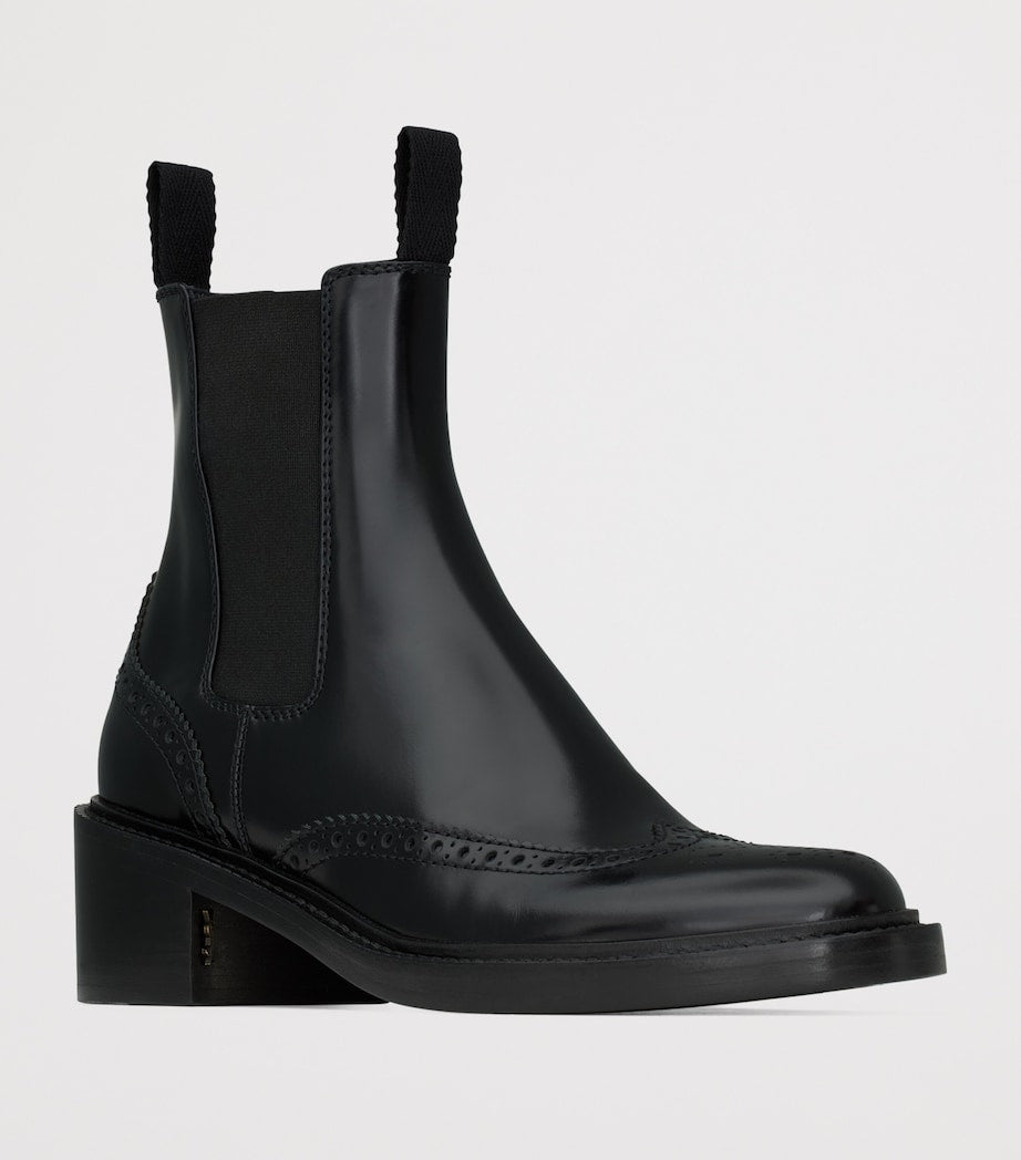 Saint Laurent Black Leather Vincent Chelsea Boots 50