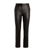 Joseph Black Leather Coleman Trousers