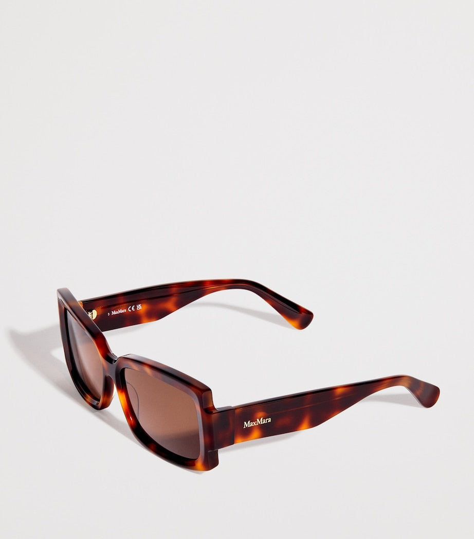 Brown Acetate Square-Frame Sunglasses