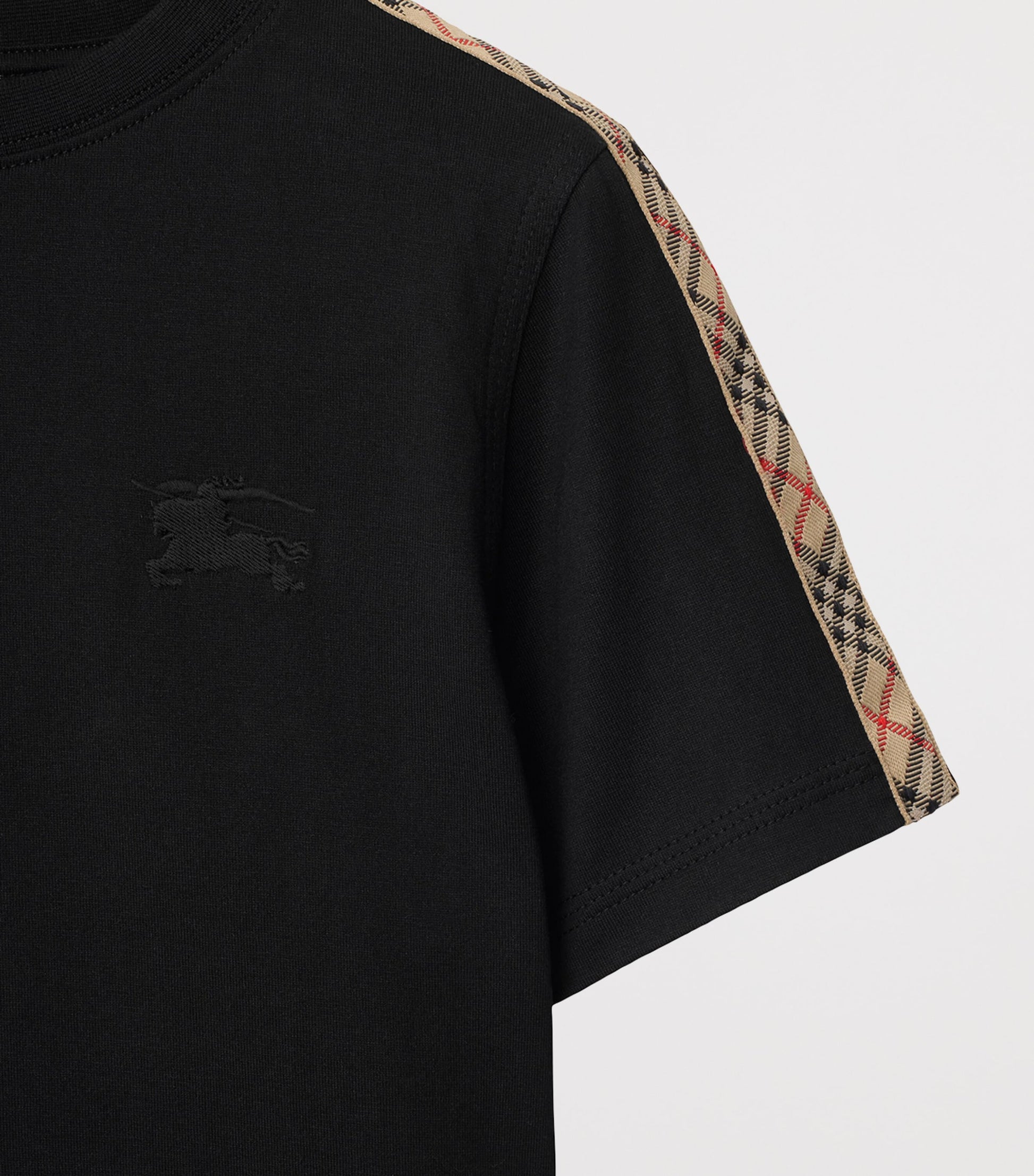 Burberry Kids Cotton Check Trim T-Shirt (3-12 Years)