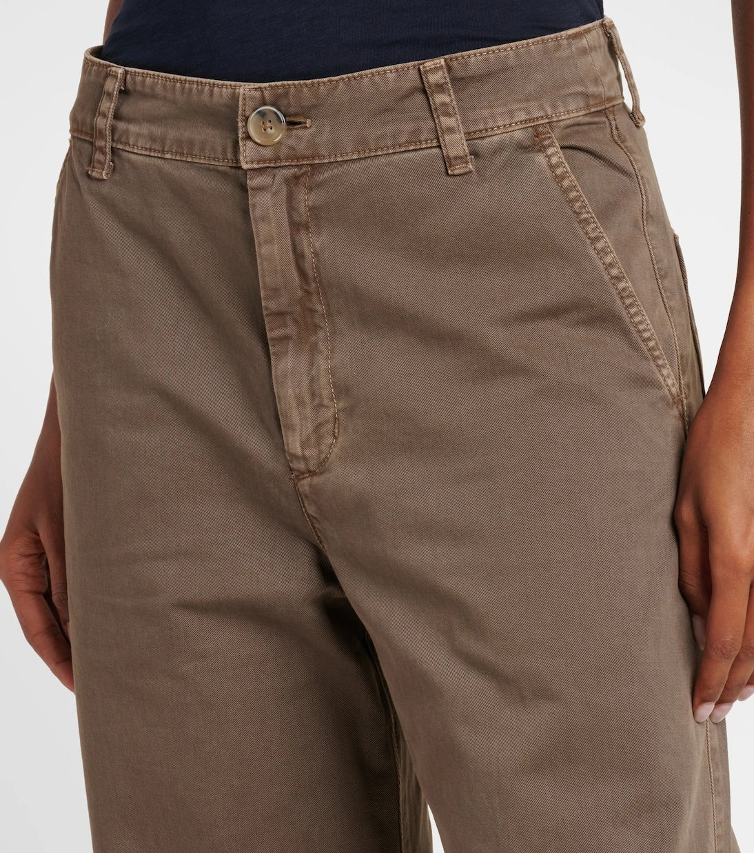Velvet - Alexis cotton twill barrel-leg pants