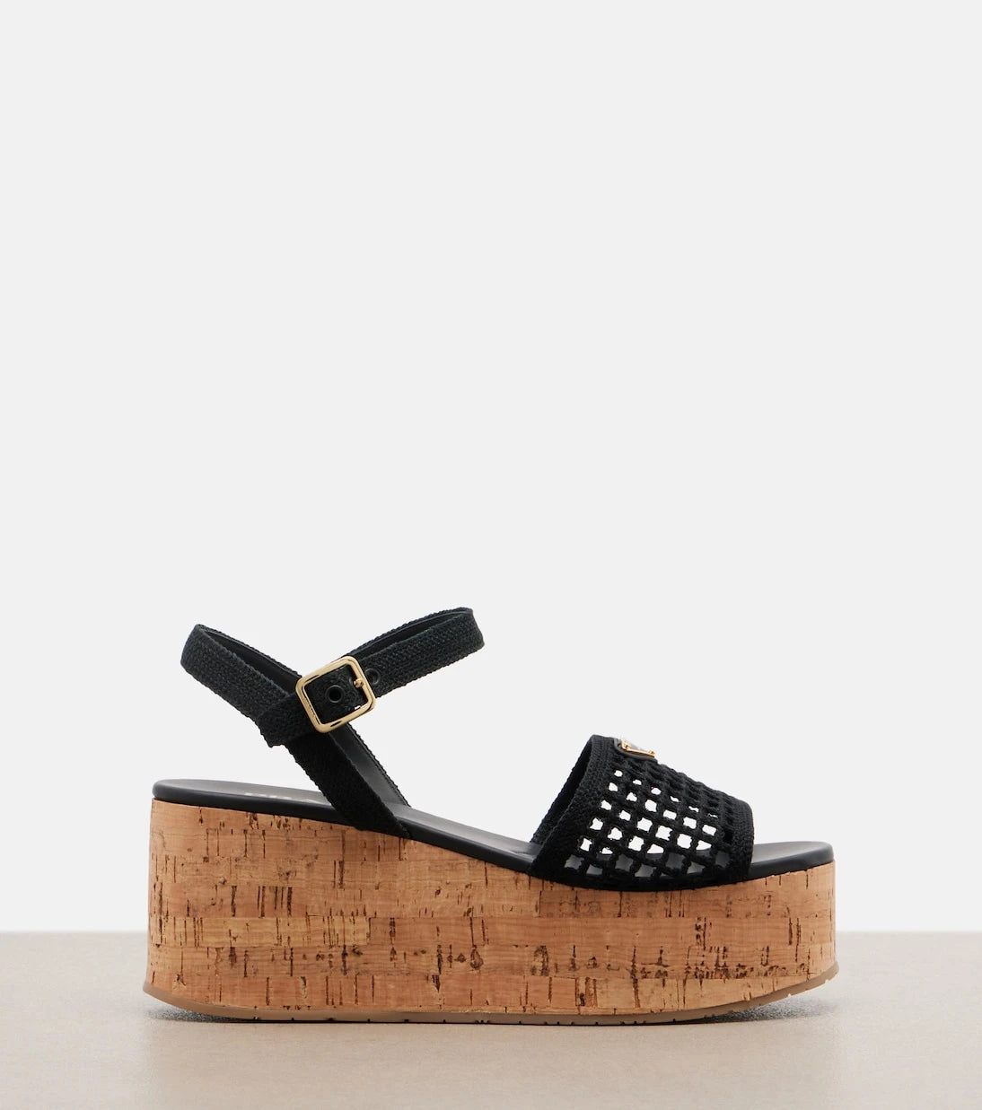 Prada - Crochet wedge sandals