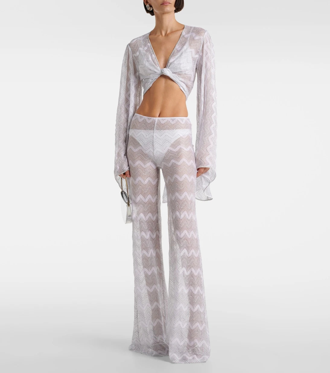 Missoni - Zigzag lamé crop top