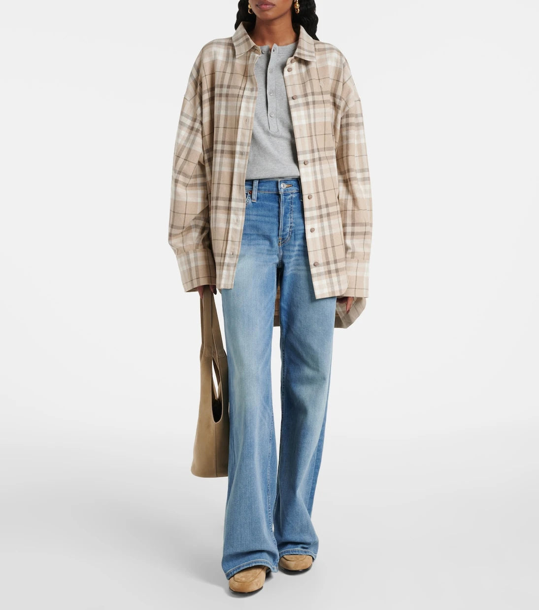 Re/Done - Cotton Stretch mid-rise wide-leg jeans