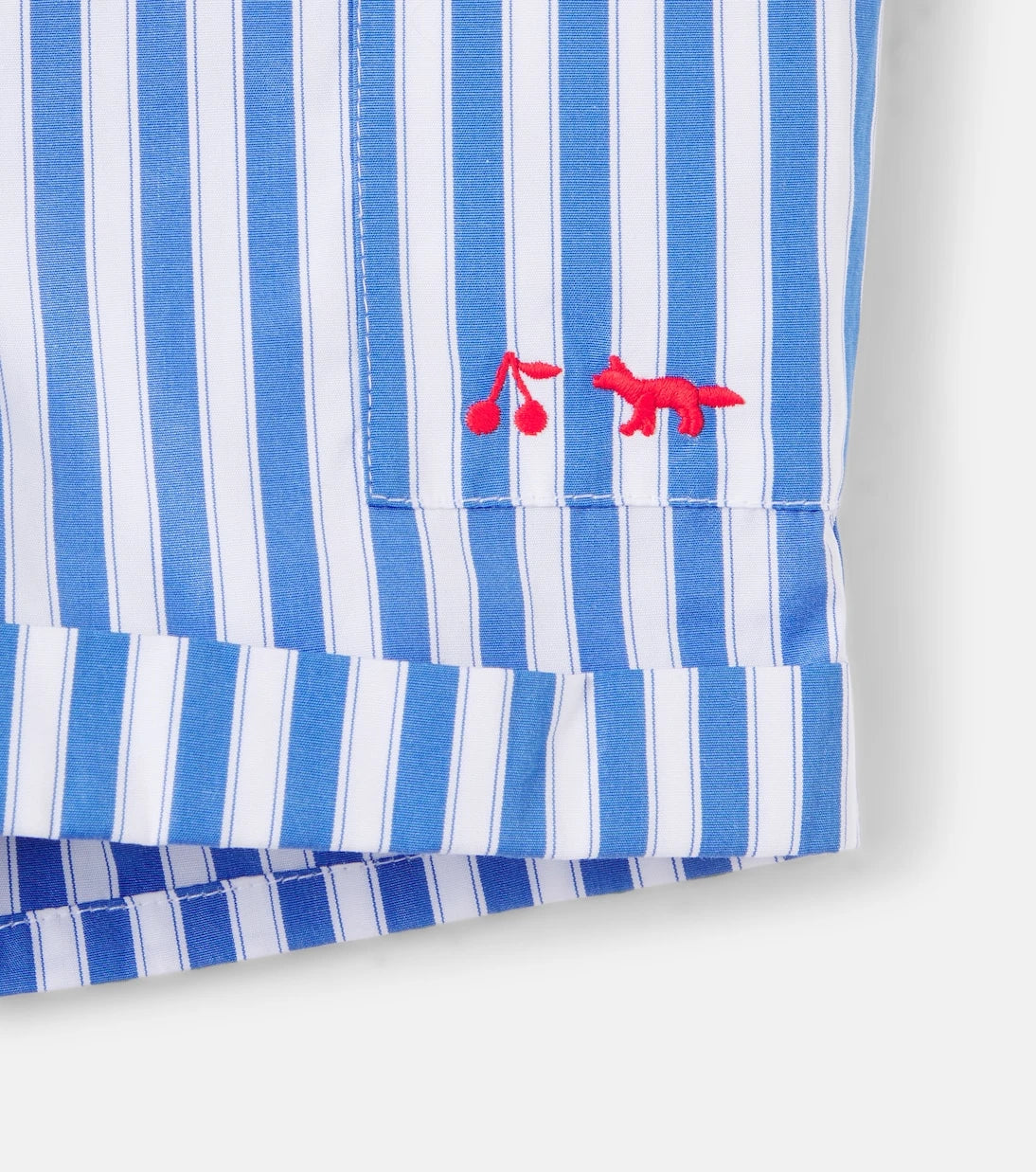 Bonpoint - x Maison Kitsuné striped cotton shorts