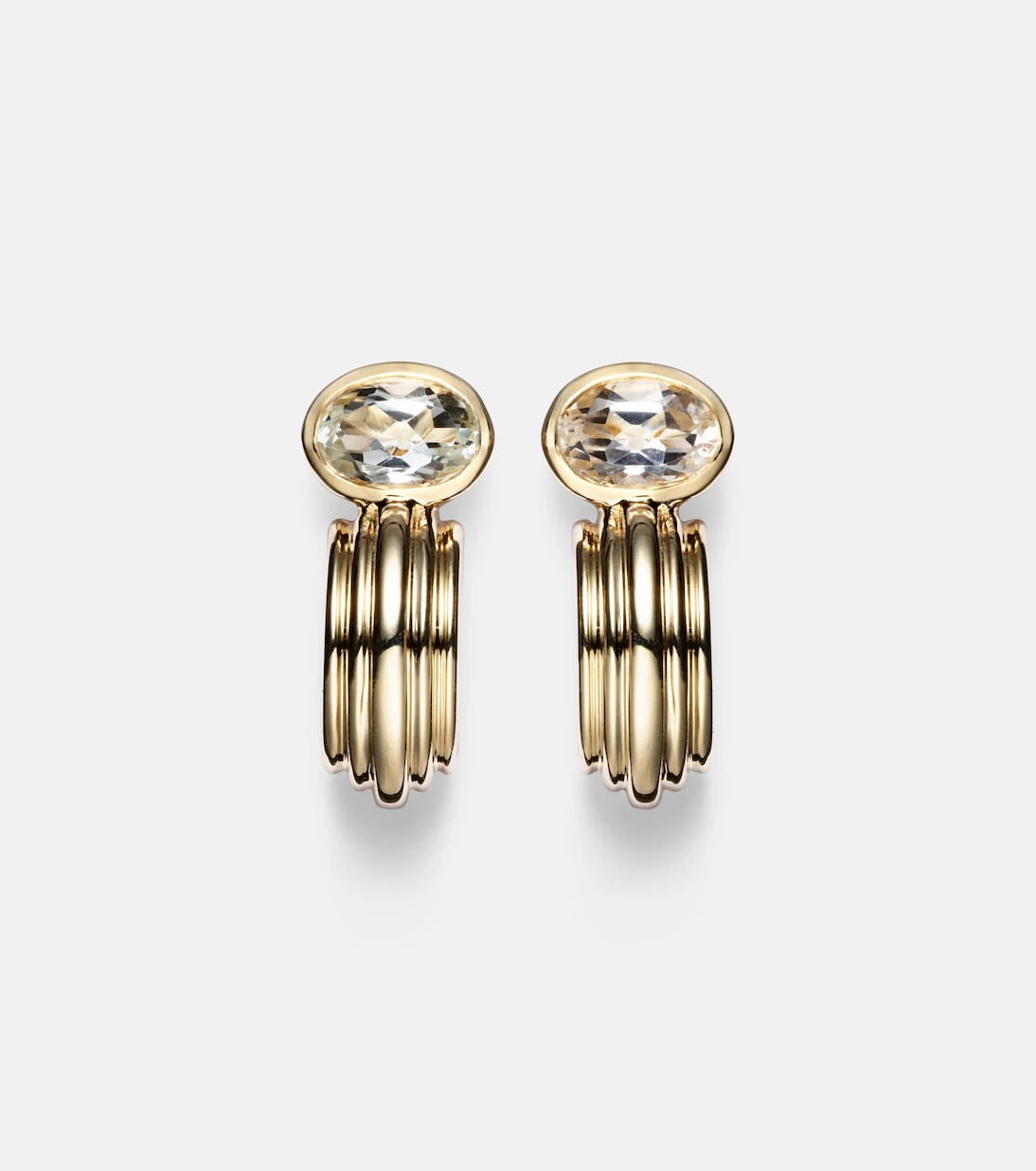 Stone and Strand - Pavillion 14kt gold earrings with topazes