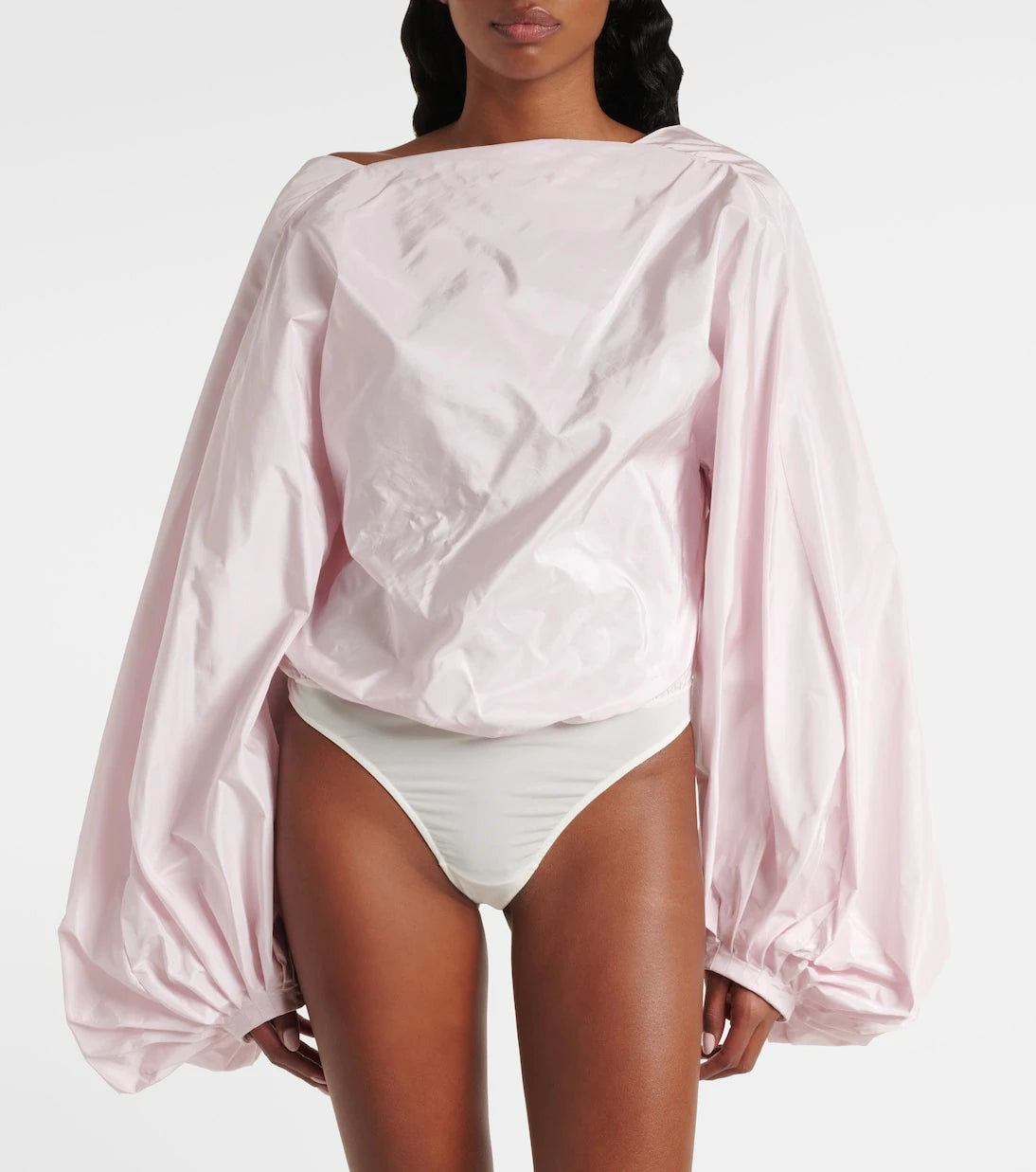 Alaïa - Balloon silk bodysuit