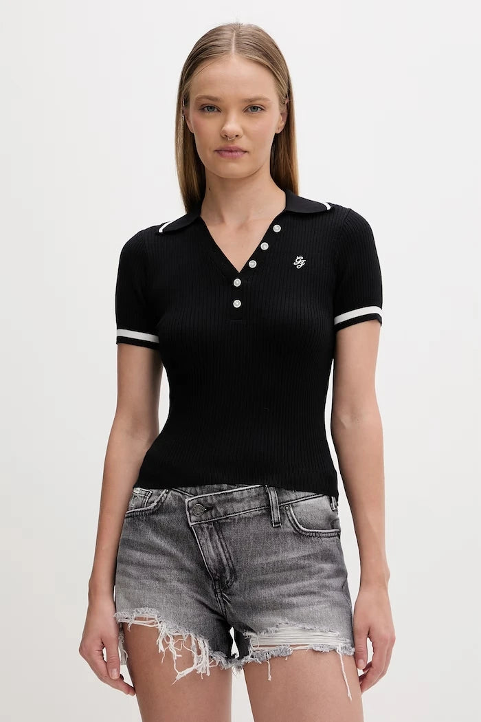 Guess Jeans тениска с яка дамска
