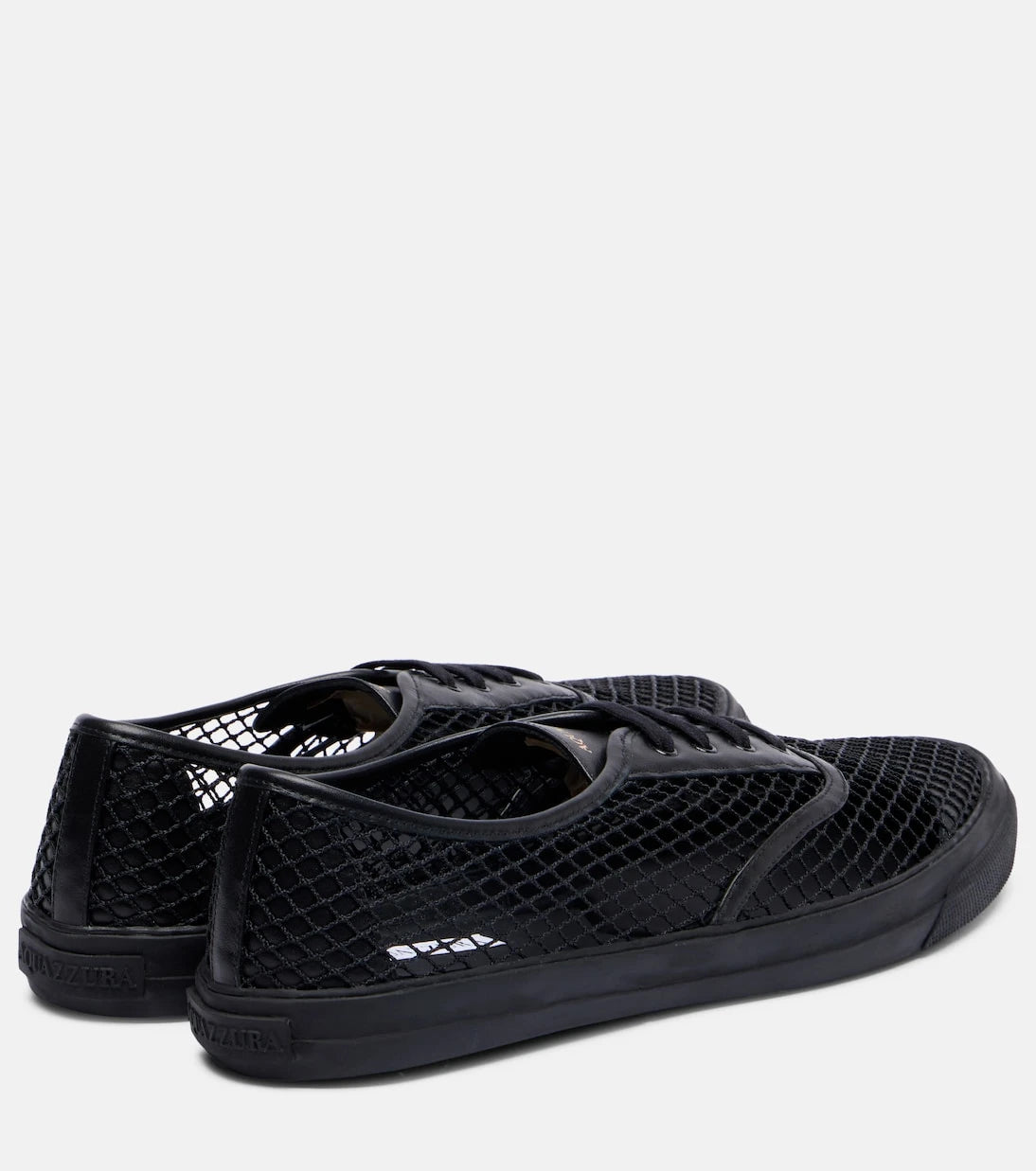 Aquazzura - Minimalist Mesh leather-trimmed sneakers