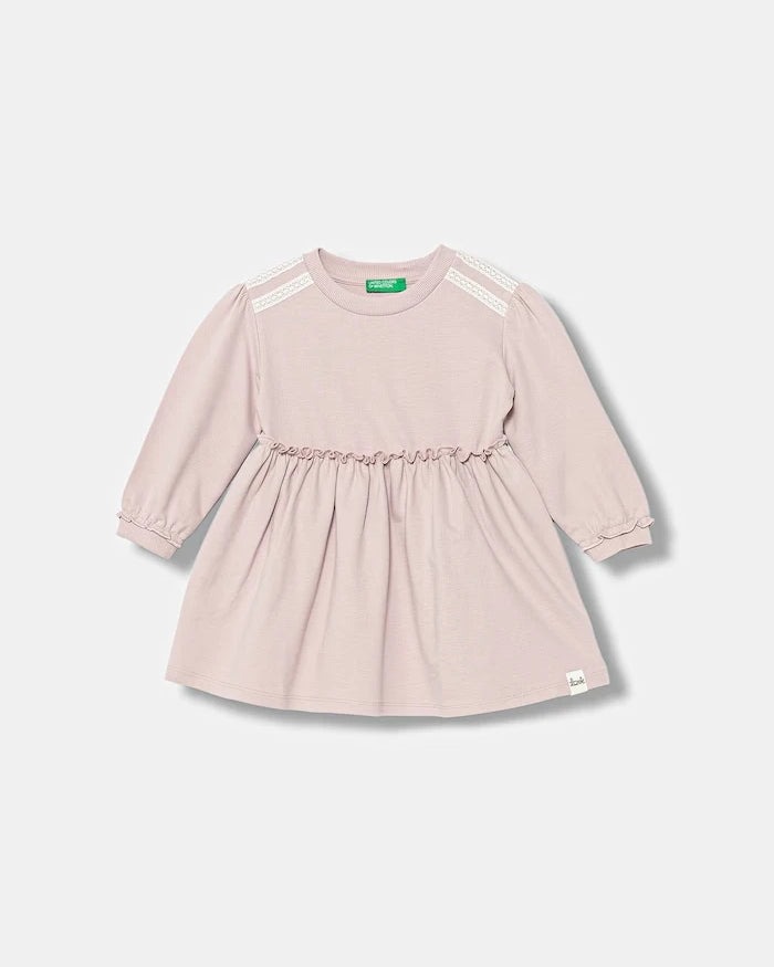 United Colors of Benetton разкроена рокля от памук