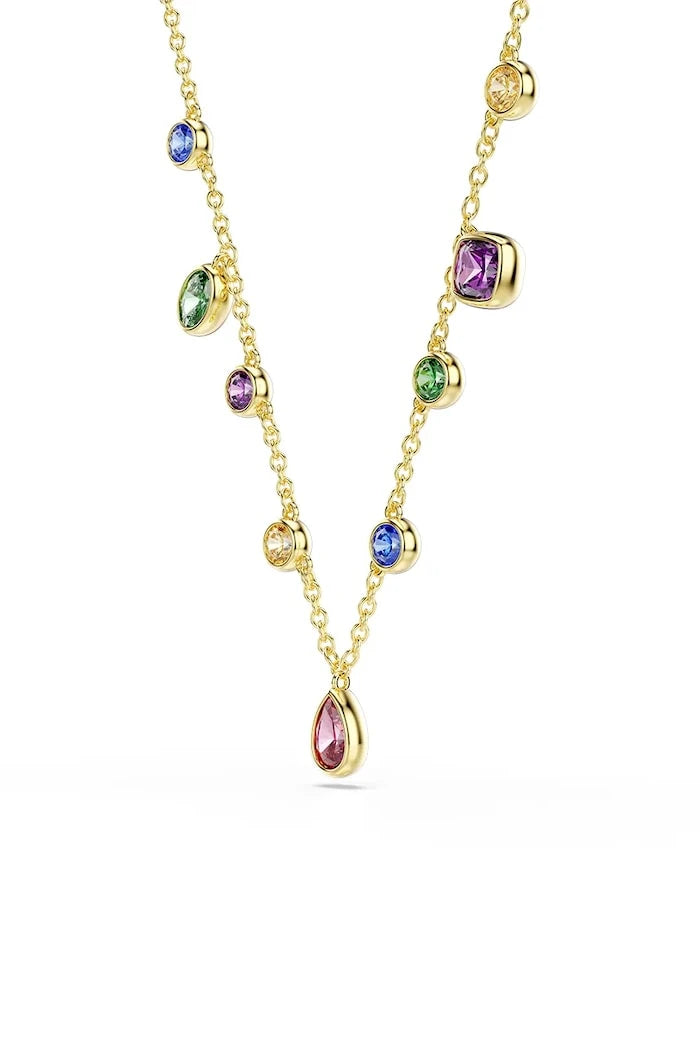 Swarovski kadın altın kaplama zirkon kolye IMBER