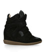 Isabel Marant Black Suede Bekett Wedge Sneakers 50