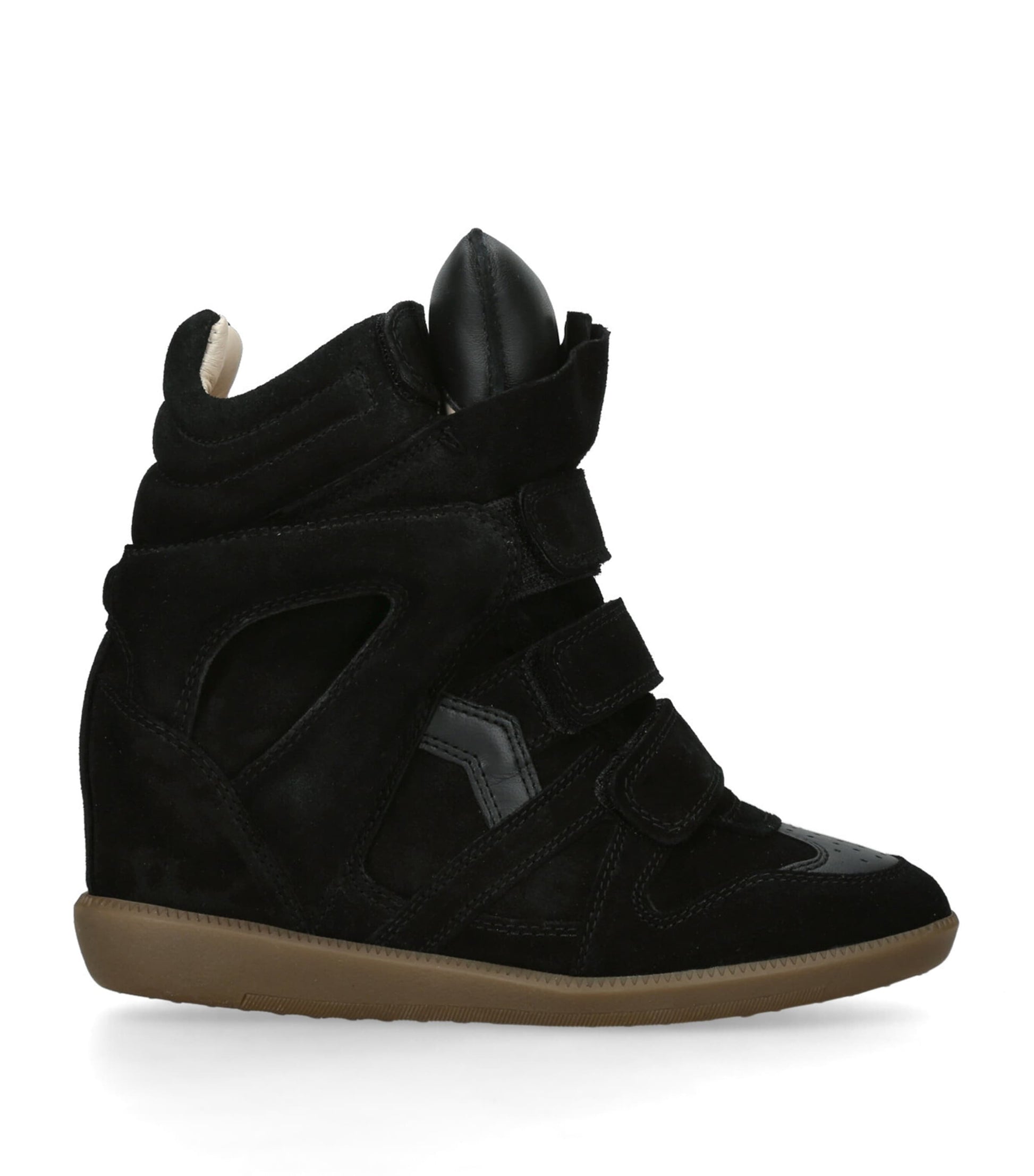 Isabel Marant Black Suede Bekett Wedge Sneakers 50