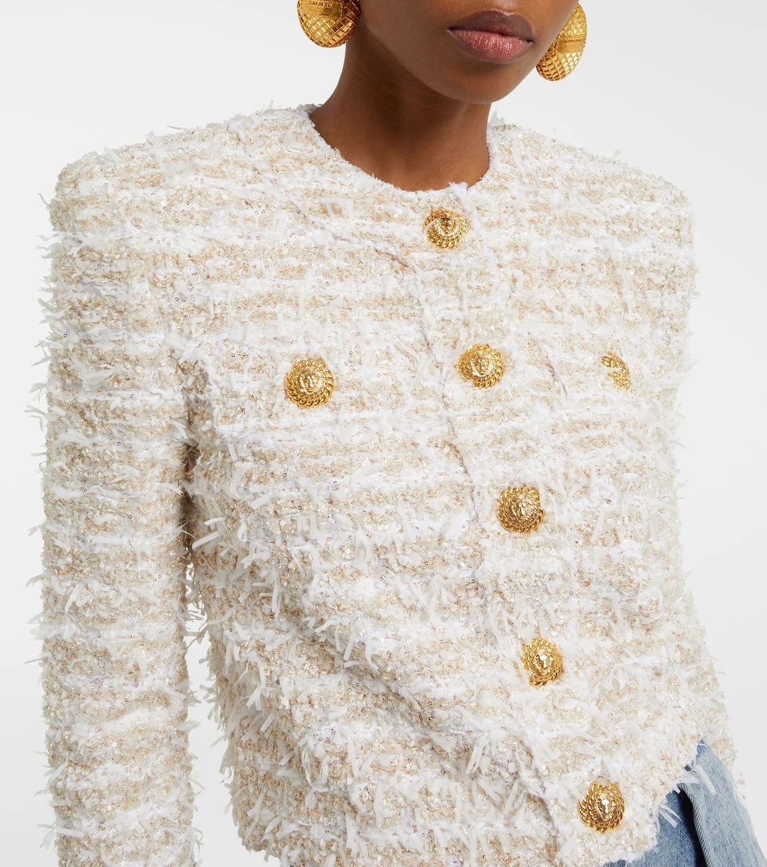 Balmain - Cropped tweed jacket