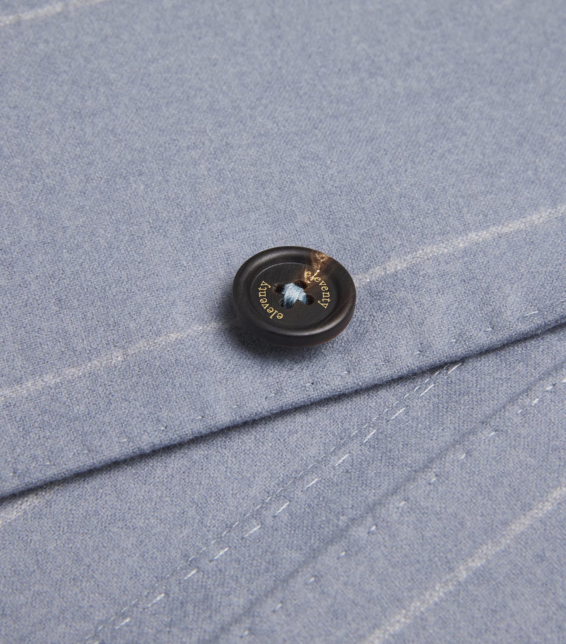 Eleventy Blue Wool-Silk-Cashmere Stripe Blazer