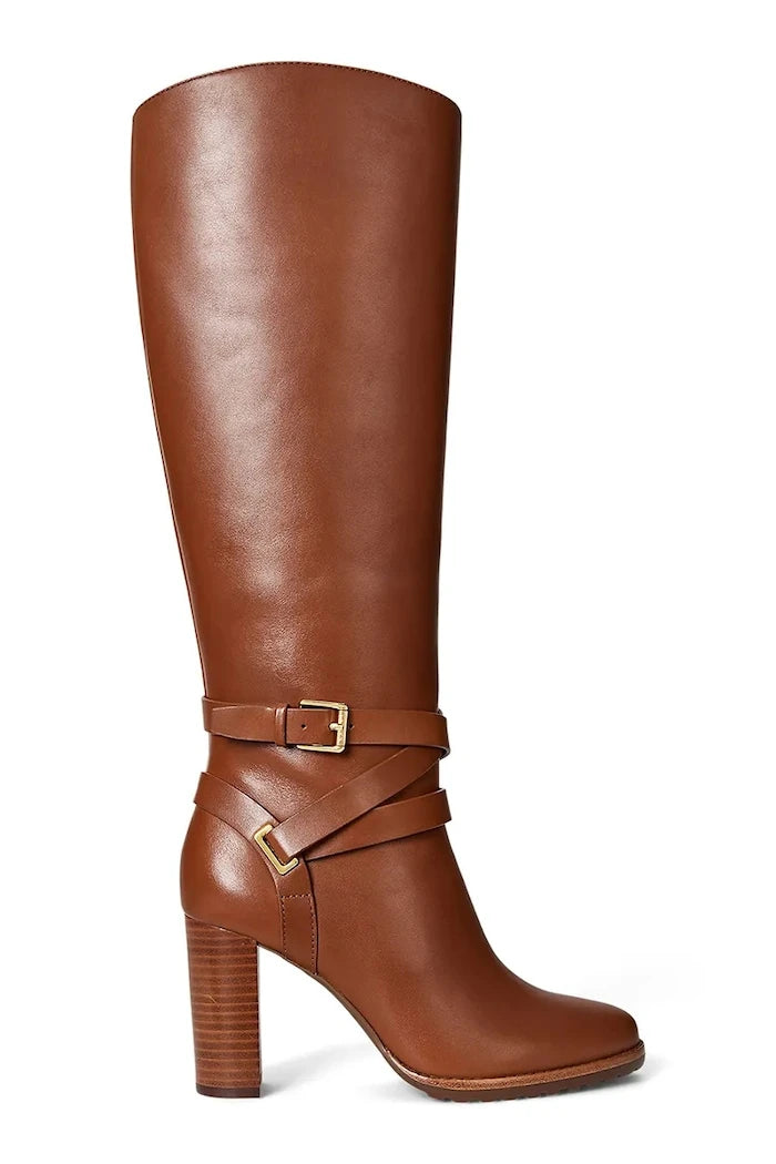 Кожени ботуши Lauren Ralph Lauren Cllns Tl Hl