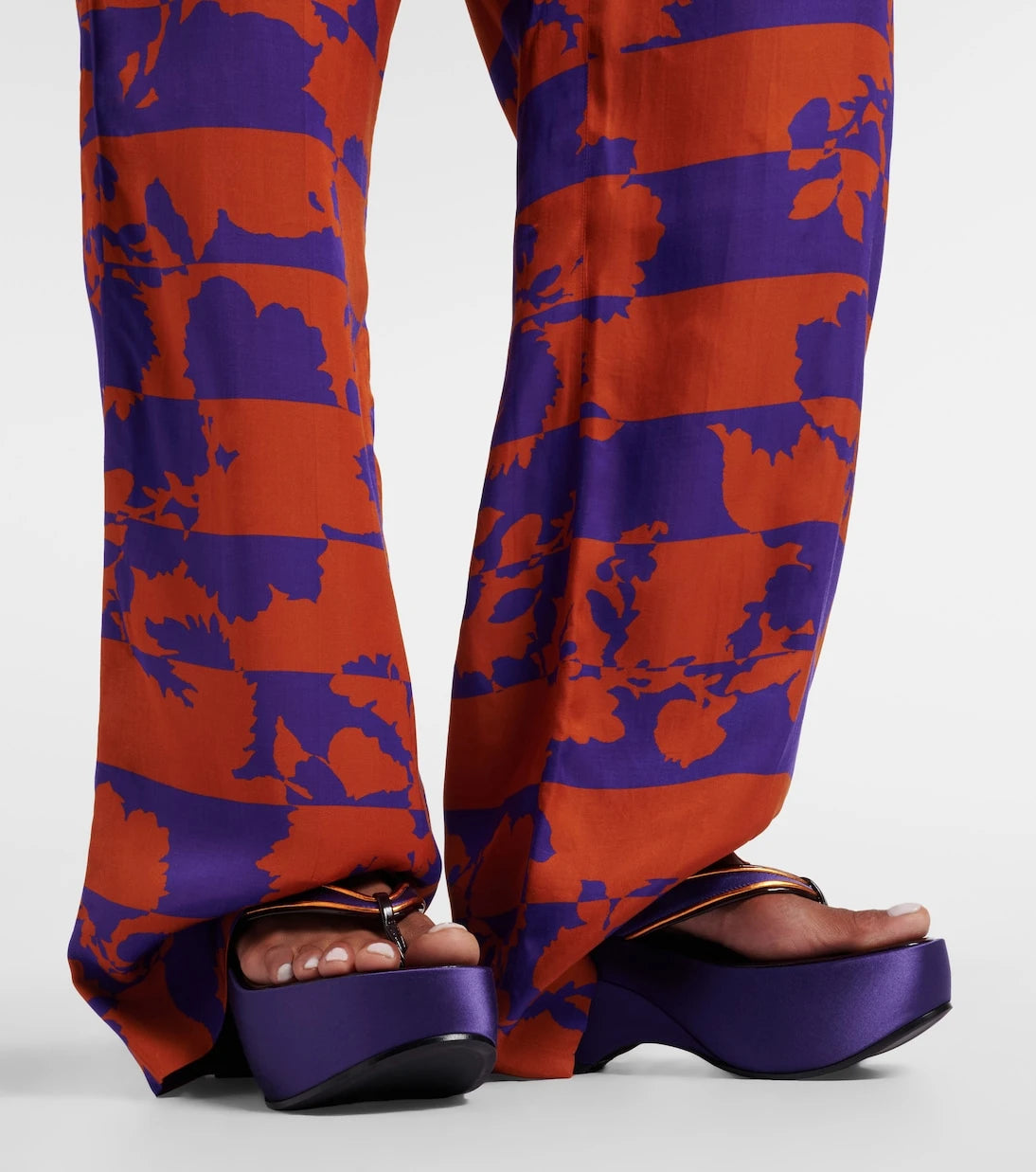 Dries Van Noten - Satin thong sandals