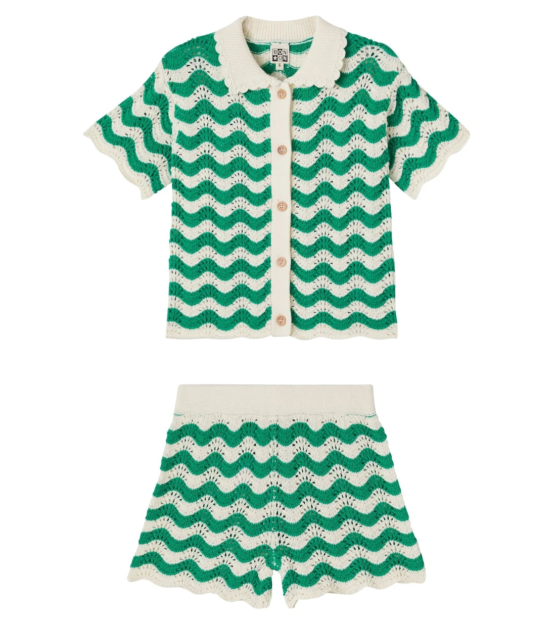 Bonton - Ninon cotton top and Nine shorts set