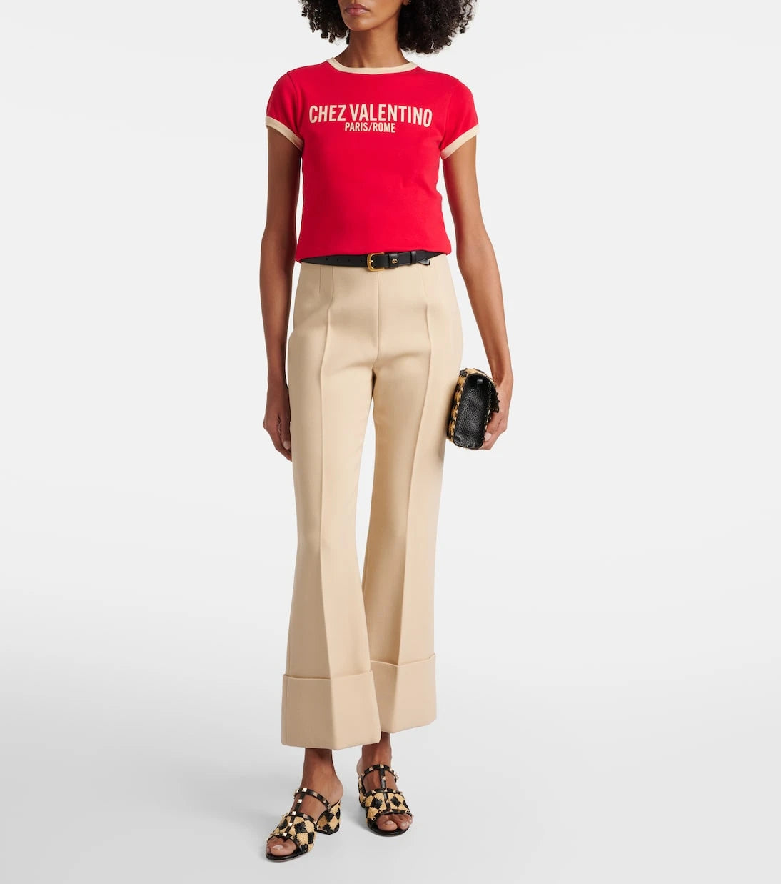 Valentino Garavani - Rockstud 60 raffia-effect mules