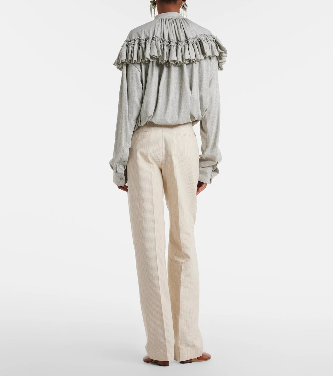 Dries Van Noten - Pilar striped cotton-blend straight pants