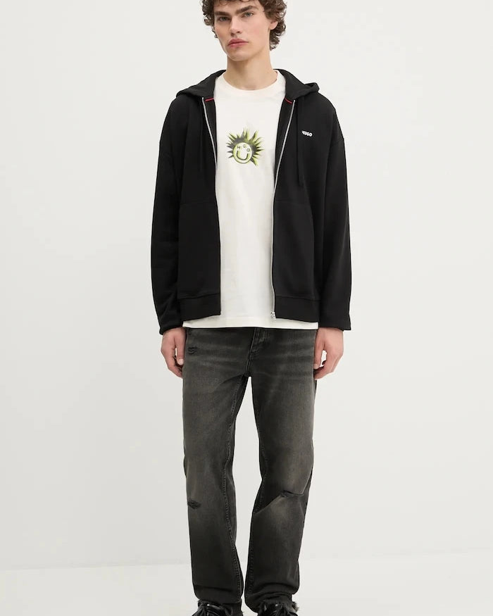HUGO erkek kapüşonlu sweatshirt Dapozip