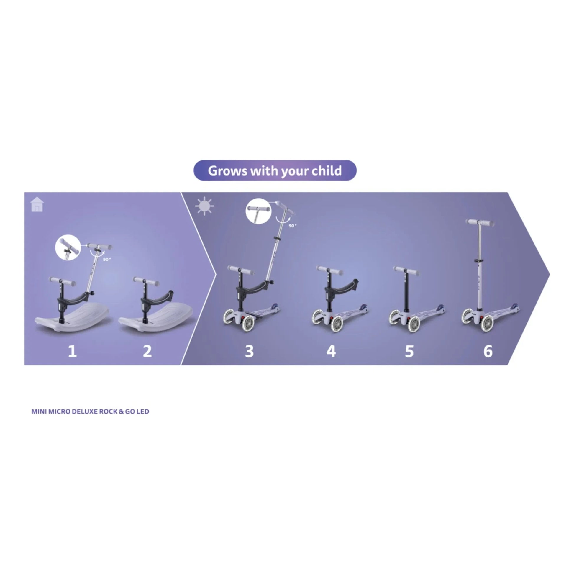 Micro - Rock&amp;Go LED scooter | Lavender