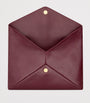 Saint Laurent Red Large Leather Cassandre Envelope Pouch